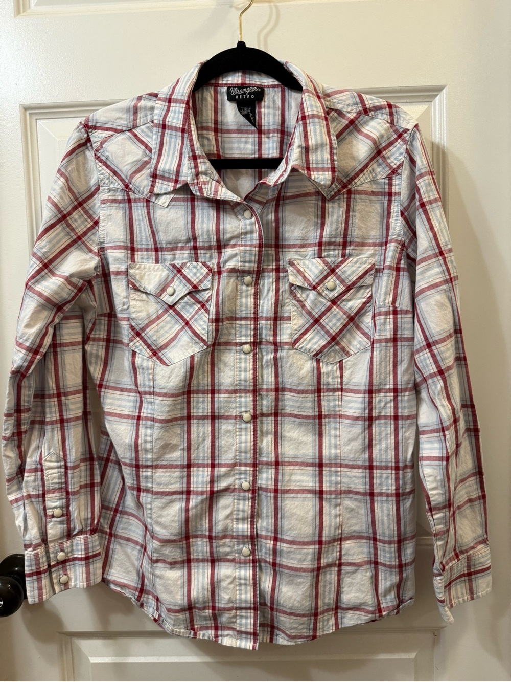 Wrangler Retro Plaid Pearl Snap Western Shirt